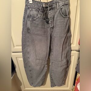 We the Free Good Luck Mid Rise Barrel Pants